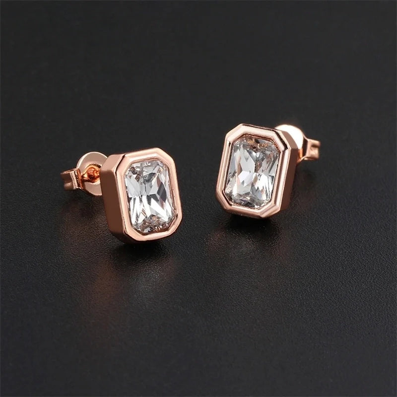 White Gold Plated Ear Studs