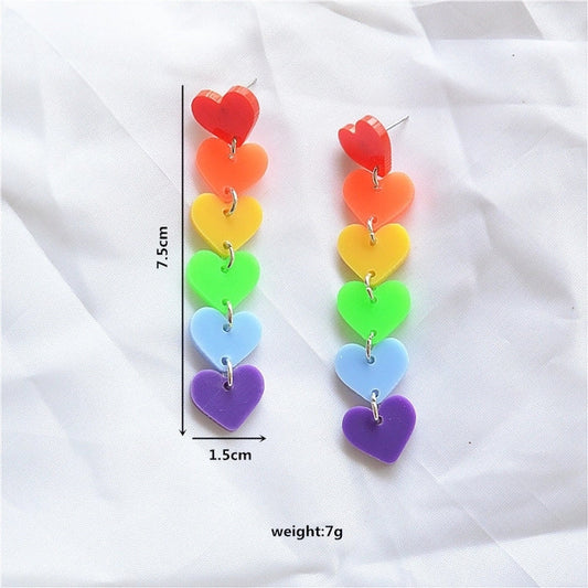 Rainbow Color Block Plating Acrylic