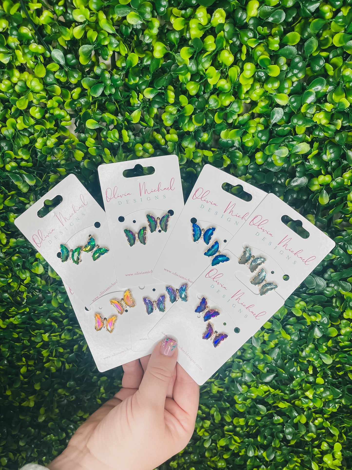 Butterfly Glass Studs