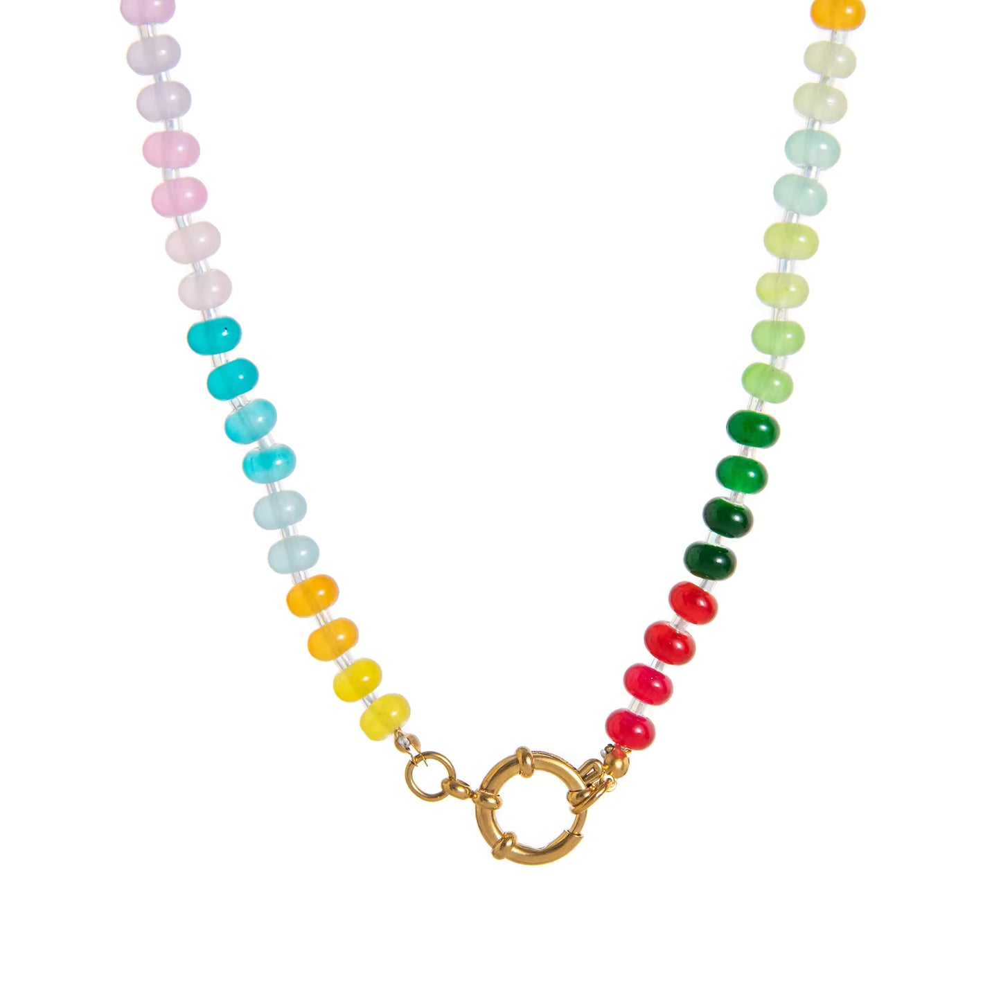 New Arrival Rainbow Gemstone Candy Necklace