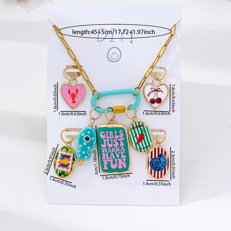 New Arrival Girls Just want to have FUN Necklace Set