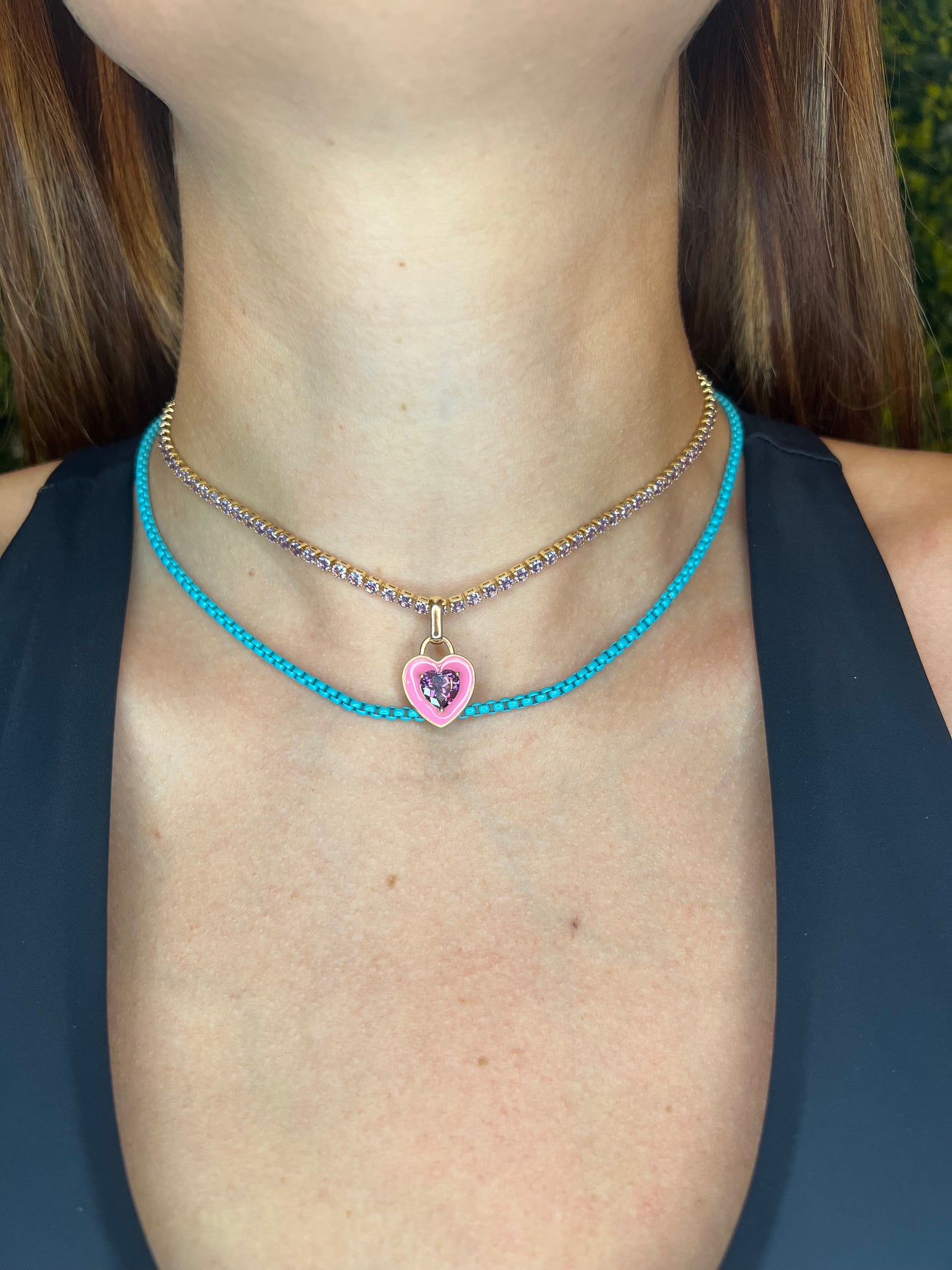 Candy Color Link Chain Set