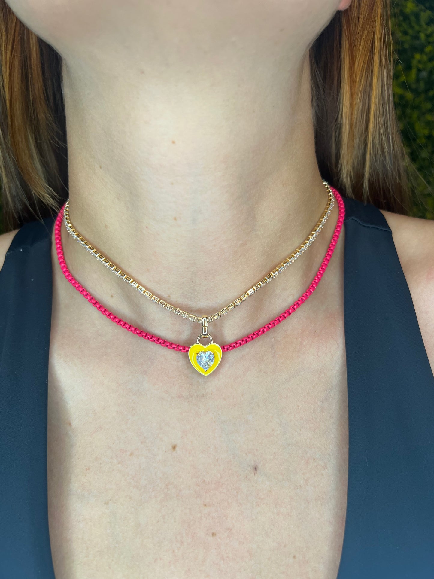 Candy Color Link Chain Set