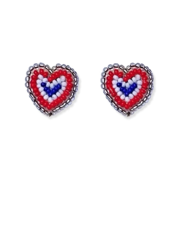 USA HEARTS Studs