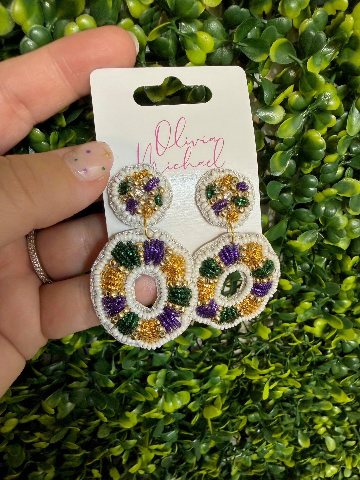 New Arrival King Cake beaded Earrings