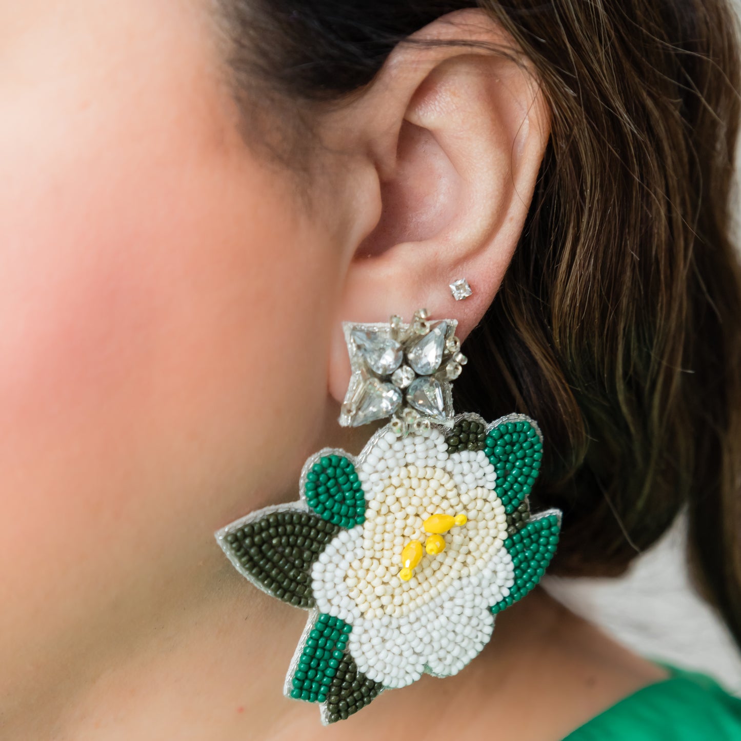 Magnolia Beaded Earrings