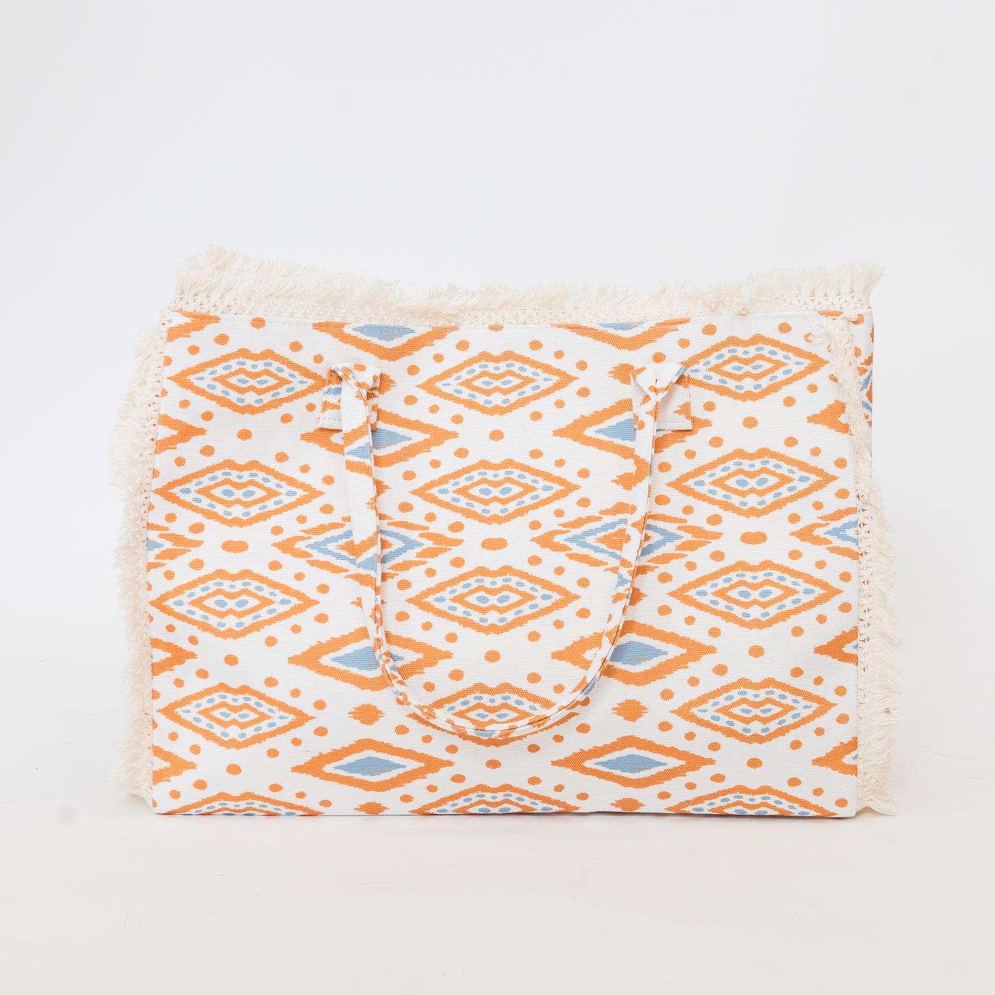 Boho Pattern Fringe Tote