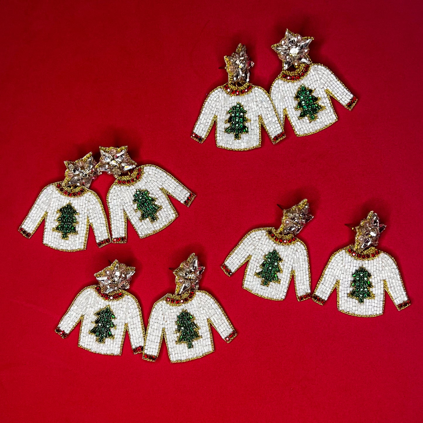 Liv Luxe Ugly Christmas Sweater Earrings