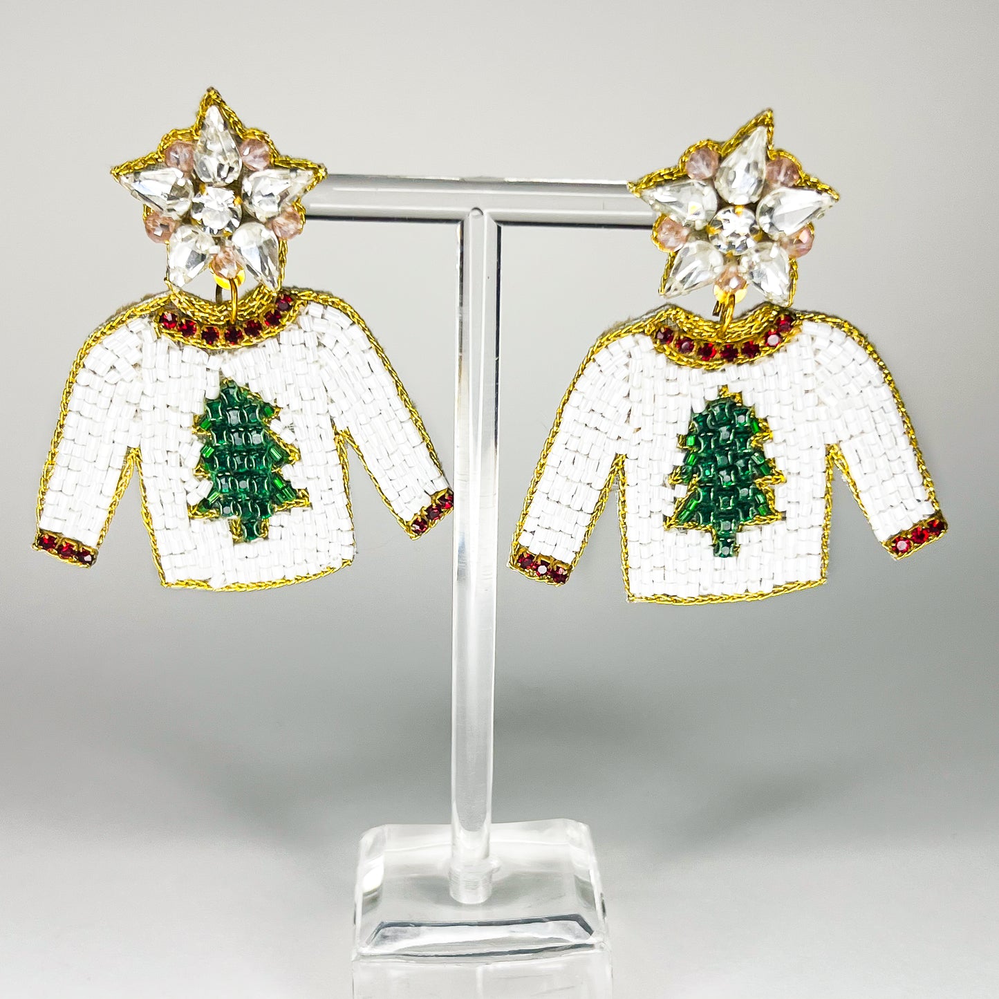 Liv Luxe Ugly Christmas Sweater Earrings