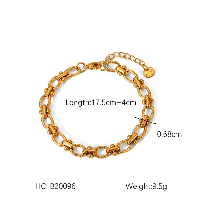 Chain Geometric Stainless Steel Electroplating Bracelets