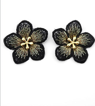Emboroidery Flower Earrings