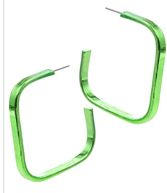 Square Metallic Colored Hoop