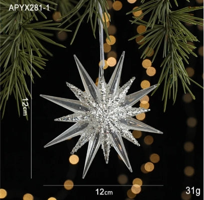 Arylic Plastic Holiday Indoor Hanging Ornaments Decorations Hanging Ornaments