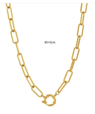 Gold Plated Beaded Inlay Pendant Necklace
