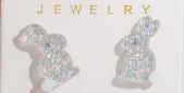 Bunny Resin Glitter Jewelry