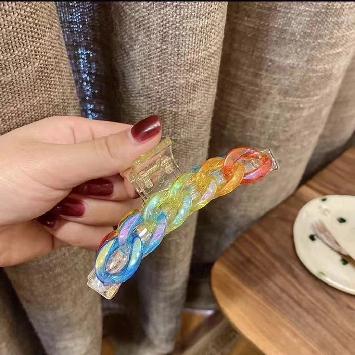 Rainbow Arylic Hair Claws