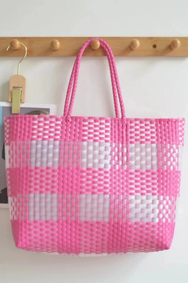 Hand Woven Eco Plastic Tote Bag