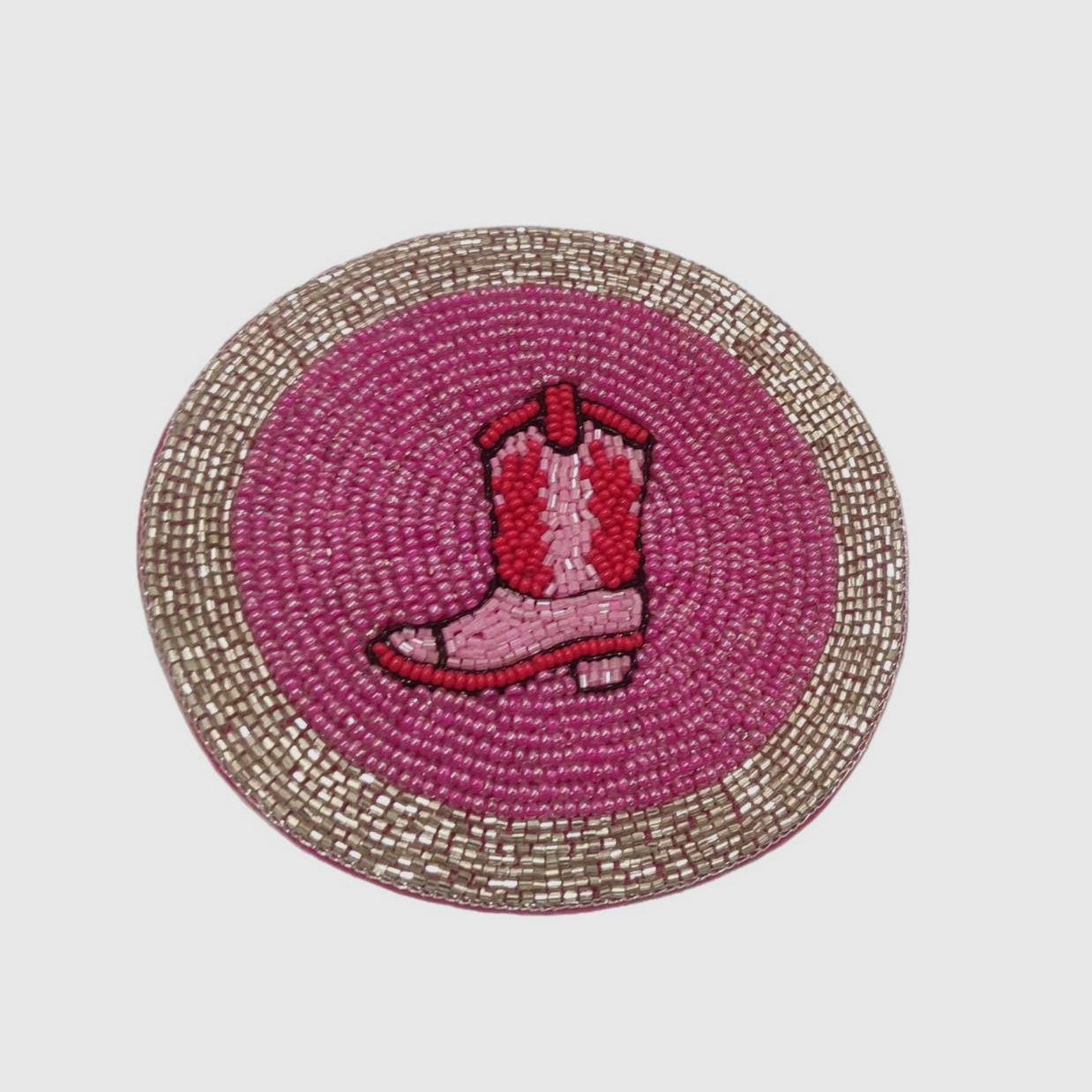 Pink Cowgirl Boot Coaster