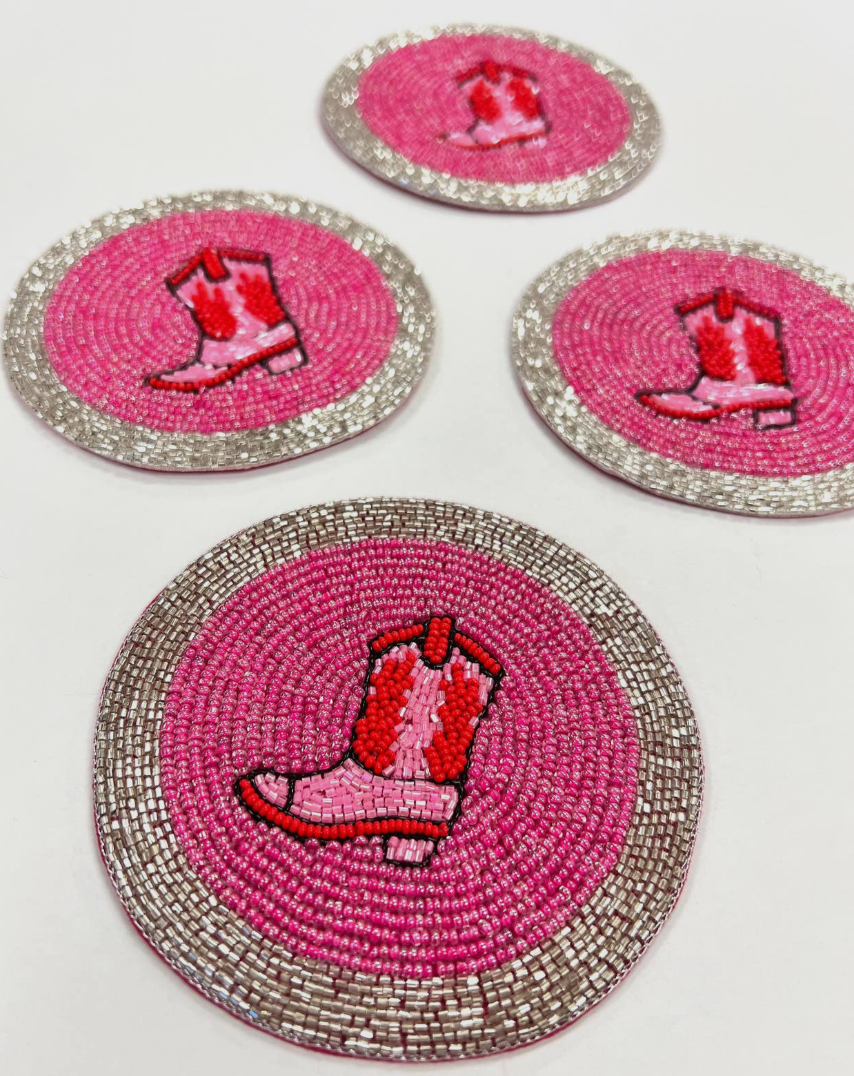 Pink Cowgirl Boot Coaster