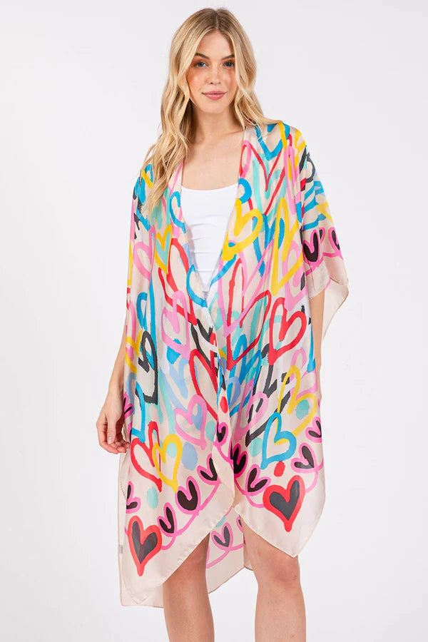 Print Silky Kimono