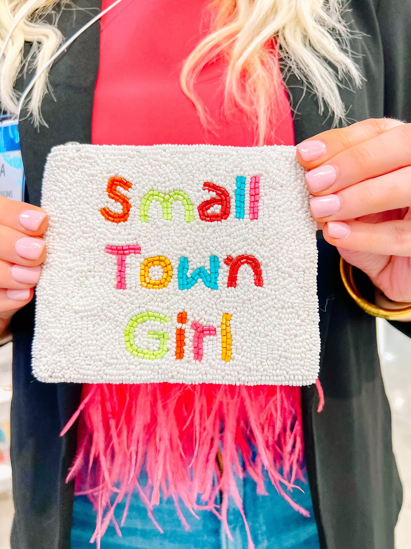 Small Town Girl Beaded Coin Purse