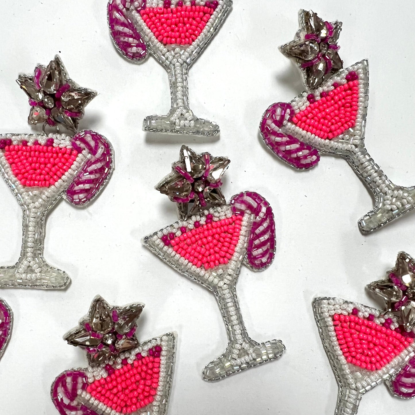 Pink Christmas Drink Earrings
