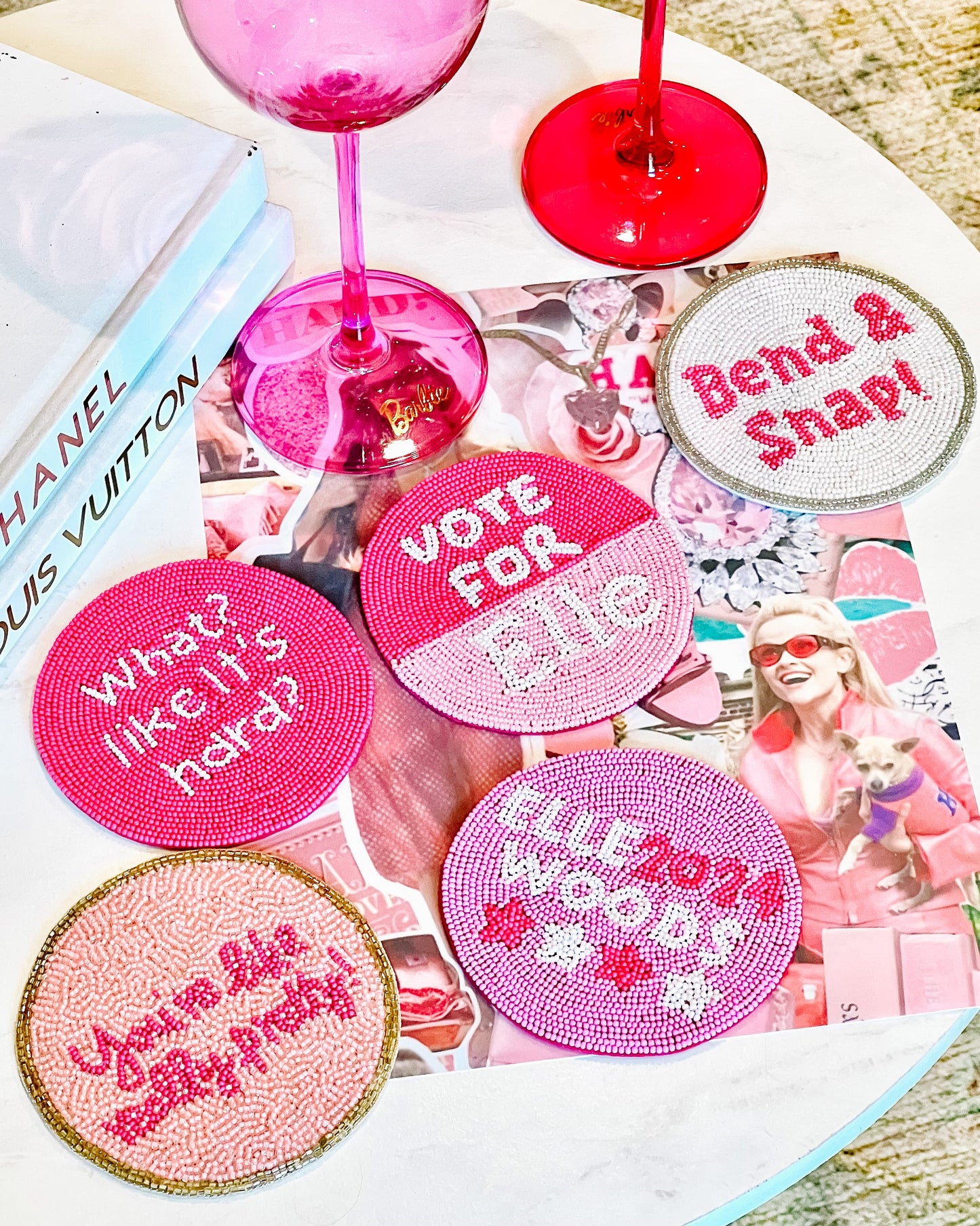 Elle Woods Beaded Coasters