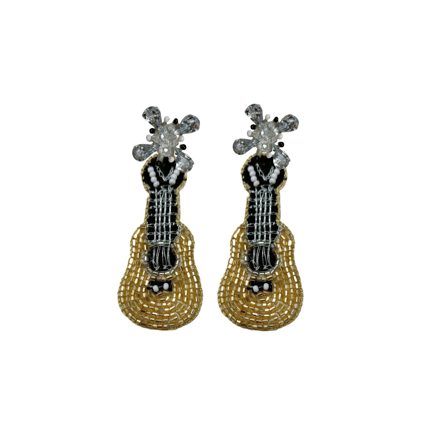 Guitar Beaded Earrings