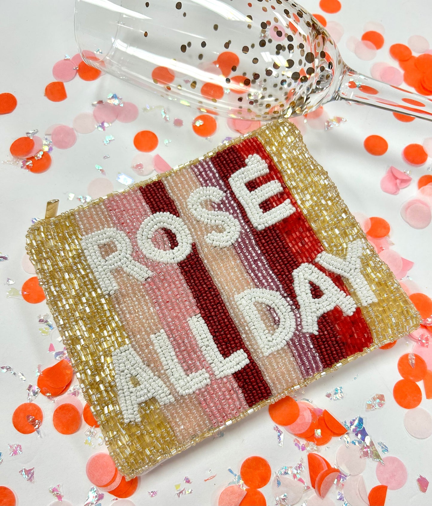 Rose’ All Day Beaded Coin Purse