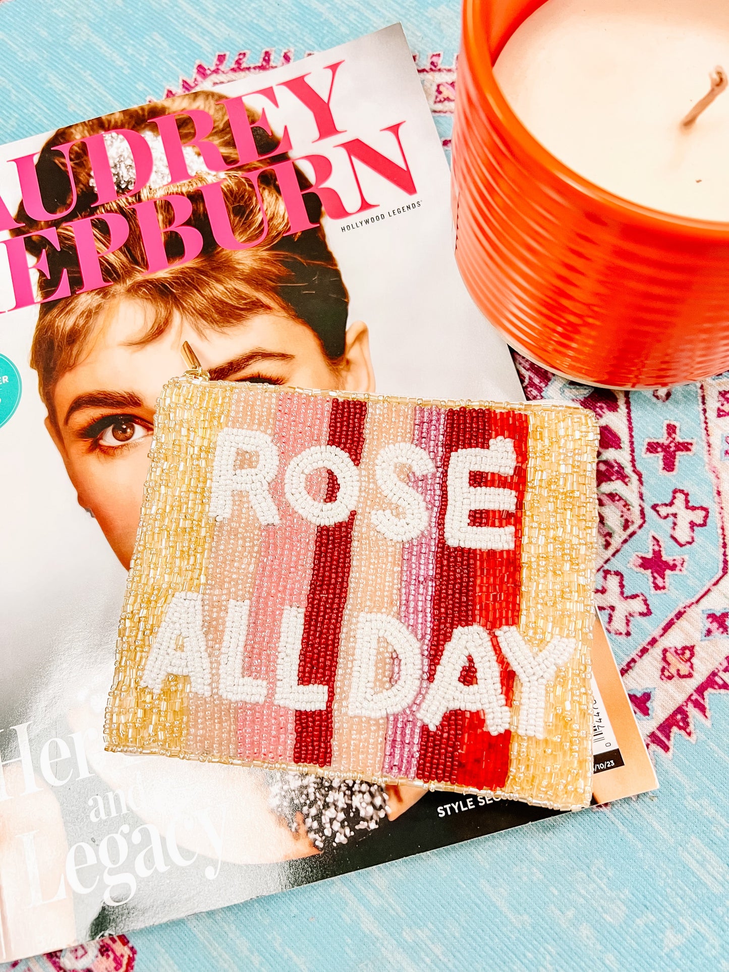 Rose’ All Day Beaded Coin Purse