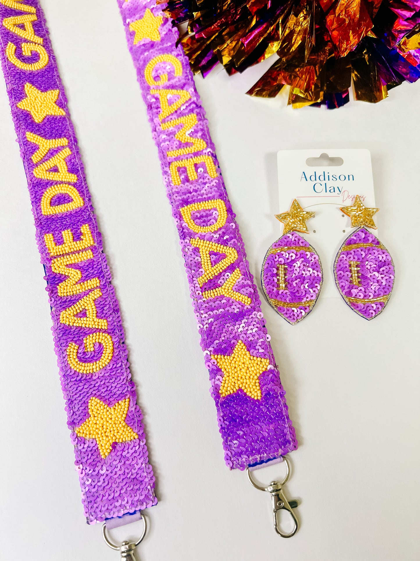 Game Day Sequin Purse Straps