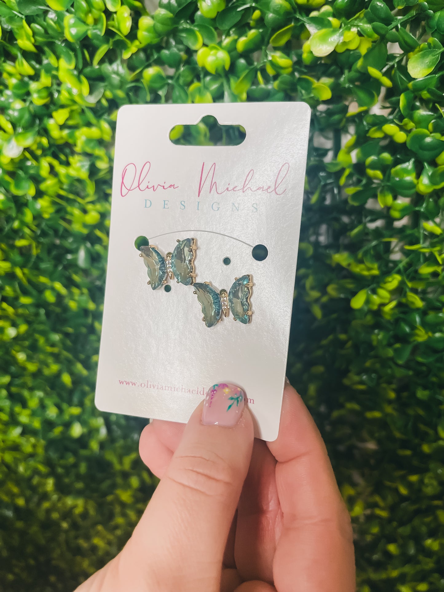 Butterfly Glass Studs