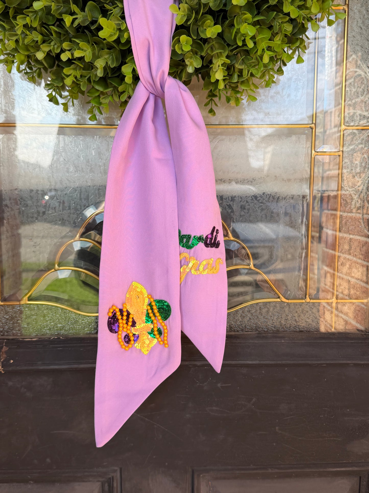 New Arrival Mardi Gras Wreath Sash