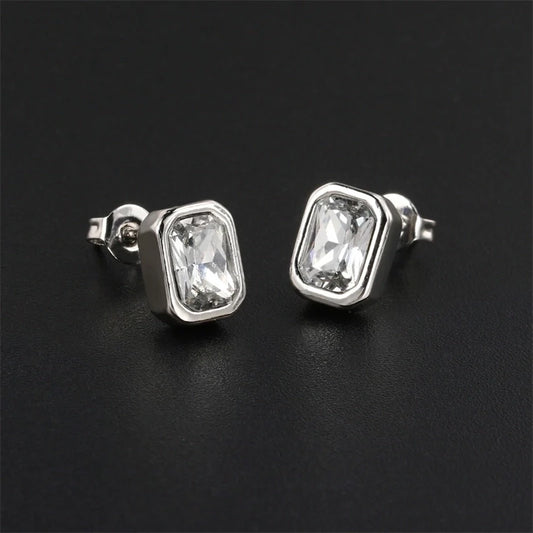 White Gold Plated Ear Studs