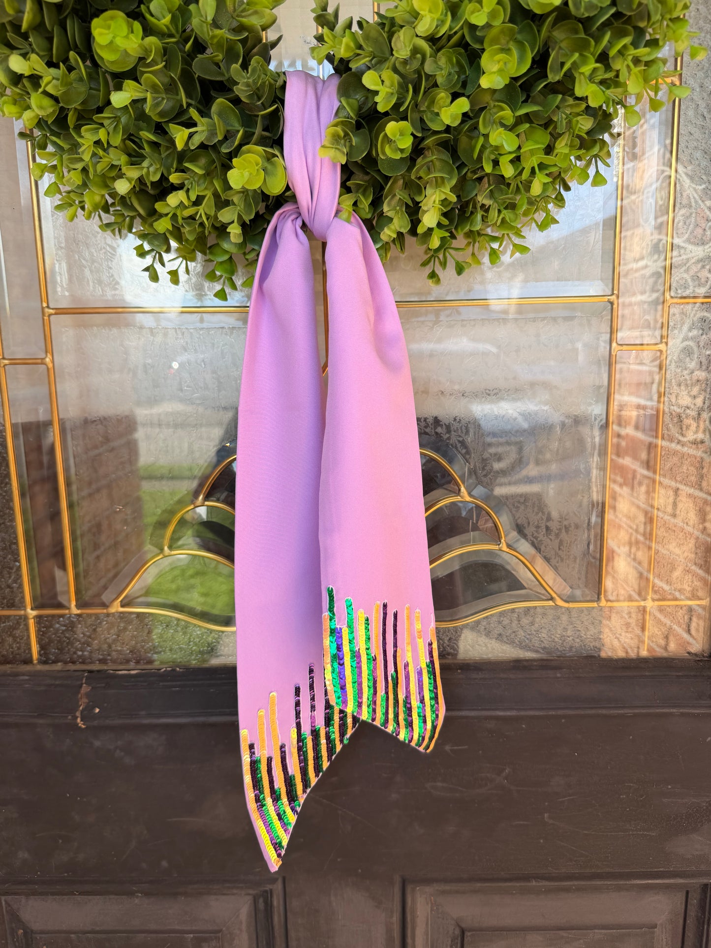 New Arrival Mardi Gras Wreath Sash