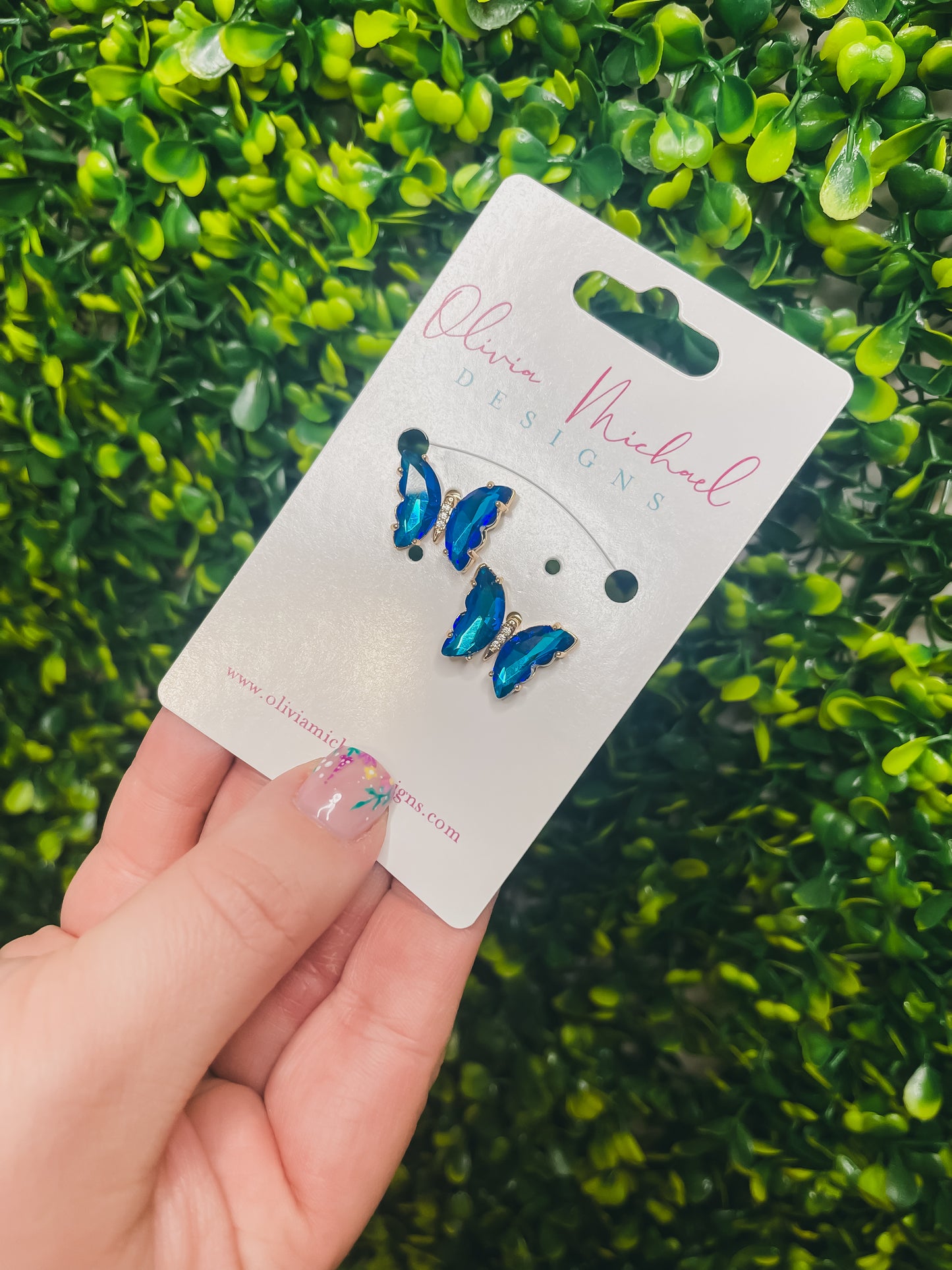 Butterfly Glass Studs