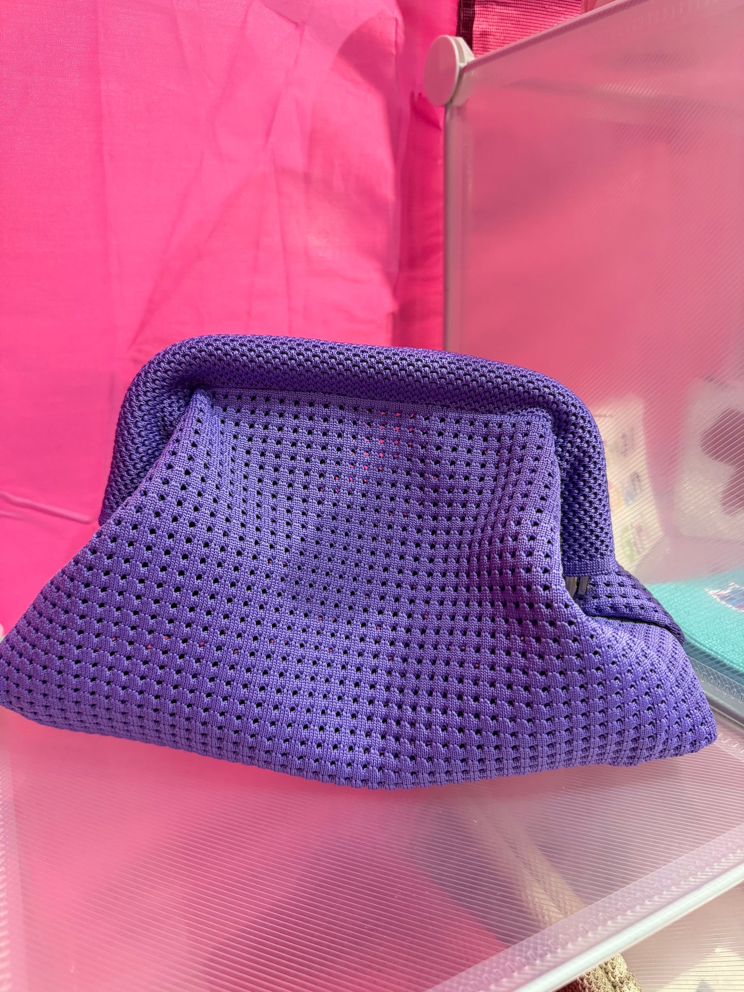 Canvas Solid Color Square Clutches