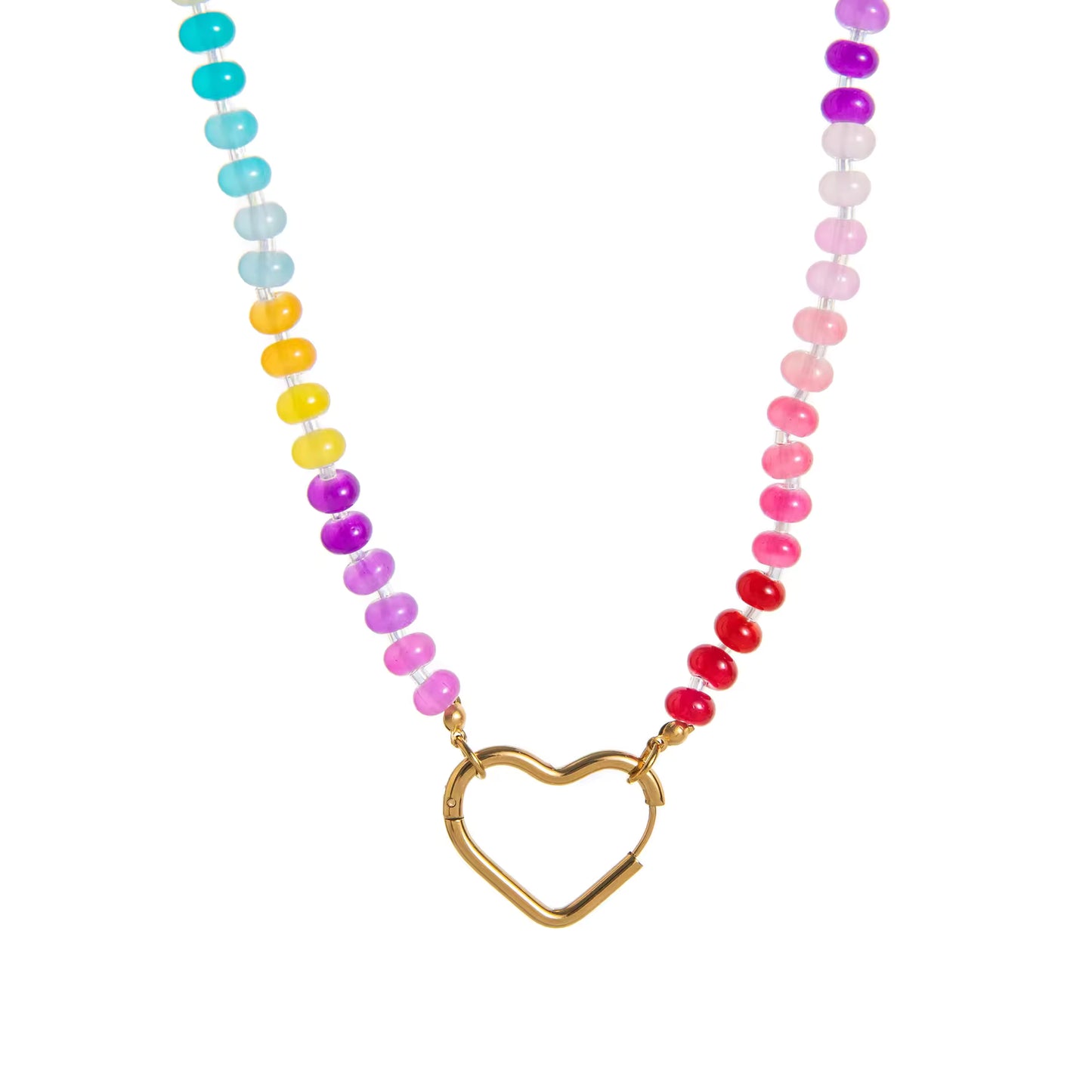 New Arrival Rainbow Gemstone Candy Necklace