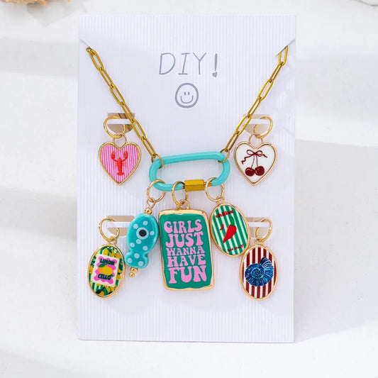 New Arrival Girls Just want to have FUN Necklace Set