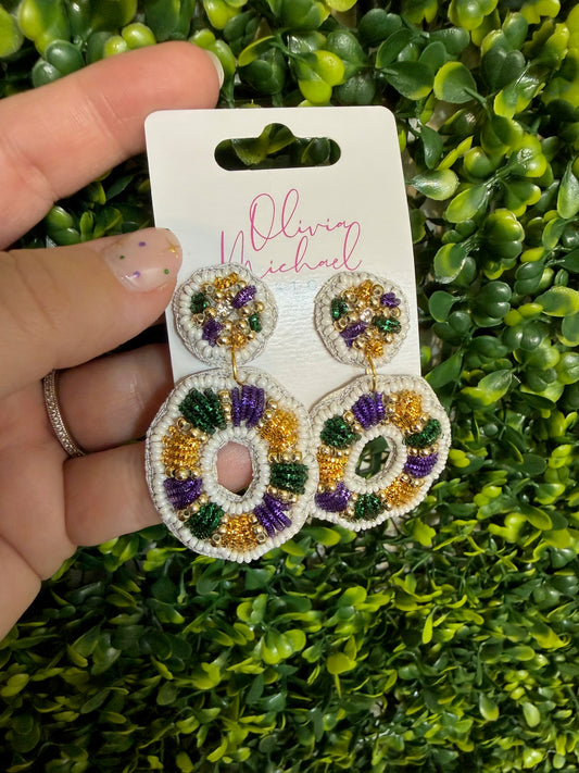 New Arrival King Cake beaded Earrings