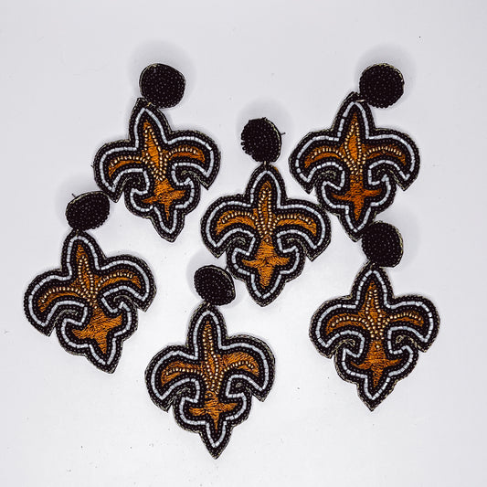 Fleur de Lis  Black & Gold