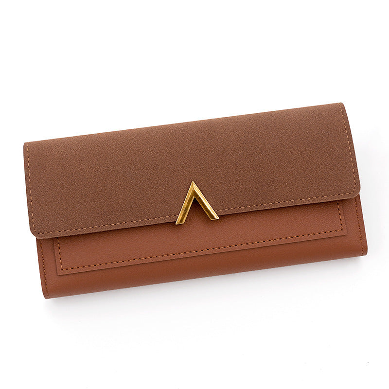 Women'S Solid Color Pu Leather Buckle Wallets