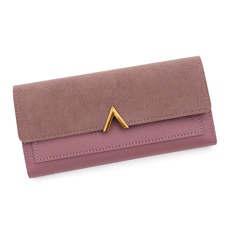 Women'S Solid Color Pu Leather Buckle Wallets
