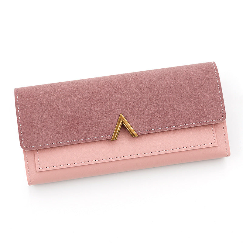 Women'S Solid Color Pu Leather Buckle Wallets