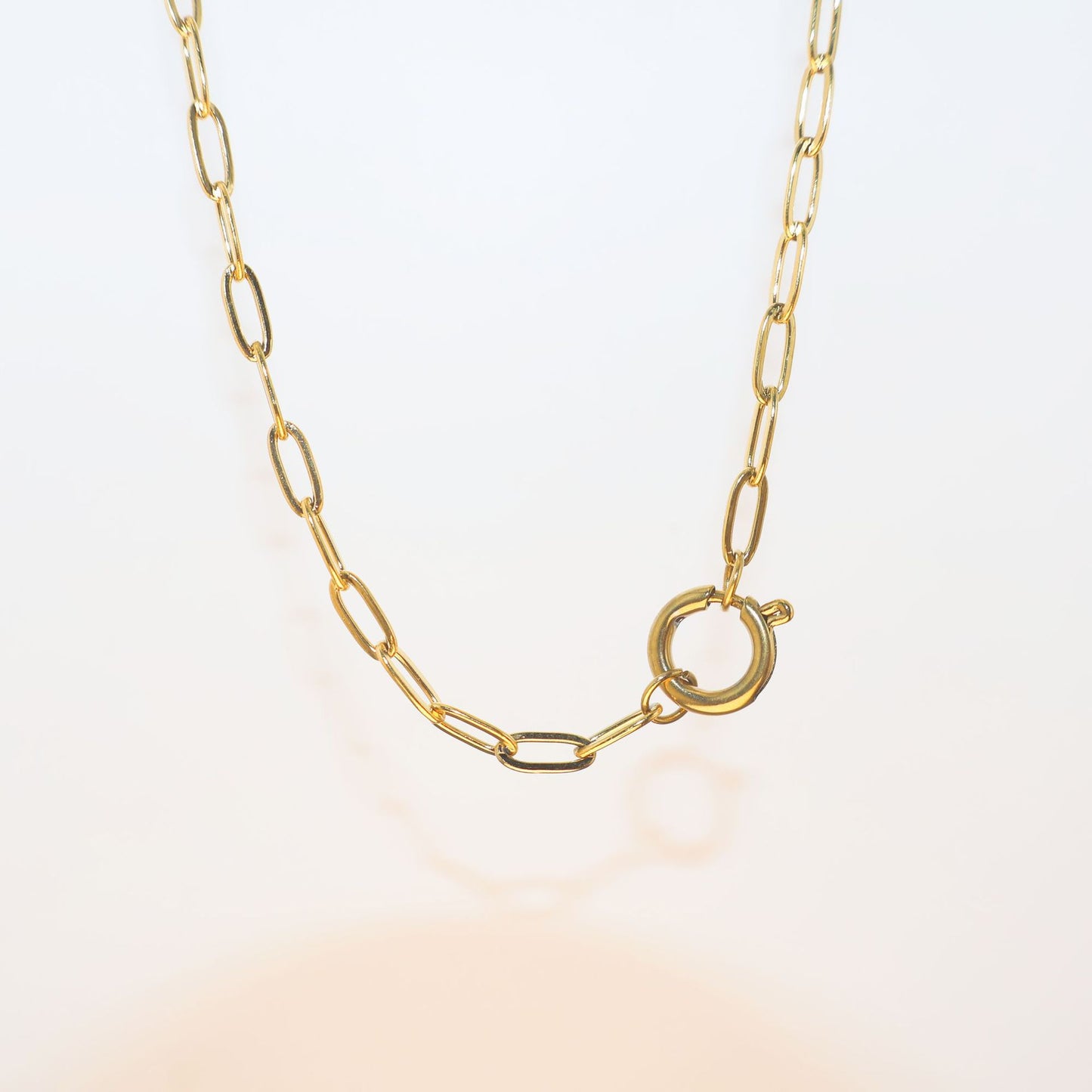 Gold Plated Inlay Pendant Necklace