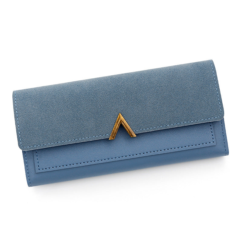 Women'S Solid Color Pu Leather Buckle Wallets