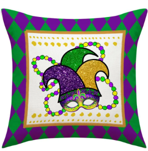 New Arrival Mardi Gras Pillow Cover