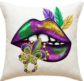 New Arrival Mardi Gras Pillow Cover