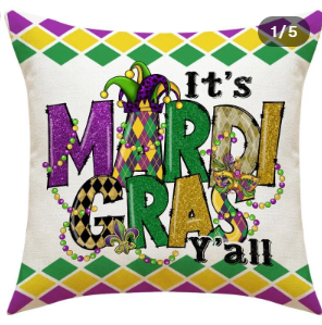 New Arrival Mardi Gras Pillow Cover