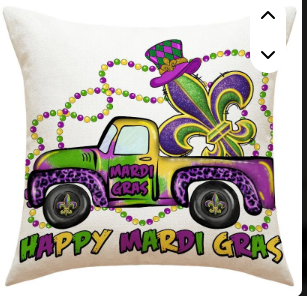 New Arrival Mardi Gras Pillow Cover
